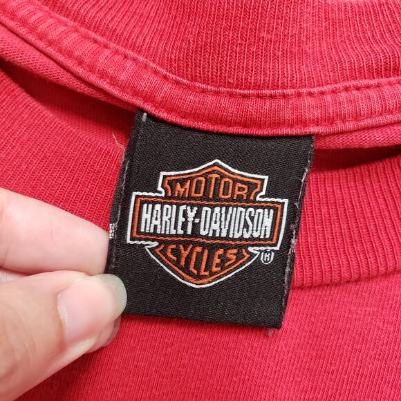 Harley Davidson T-Shirt Mens XL Red Sleeveless Muscle Shirt Cut Off Missouri USA - Picture 4 of 13